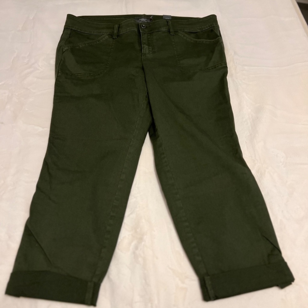Aviator Crop Twill Pant - Olive Green (NWT) - Picture 6 of 7